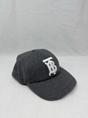 Authentic Burberry TB Logo Cotton Grey Baseball Cap